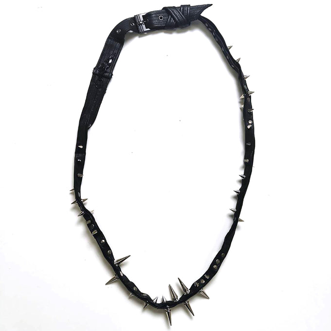 REMAKE STUDS LEATHER NECKLACE
