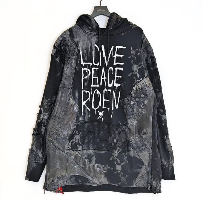 REMAKE LEATHER DENIM MIX COATING BIG PO