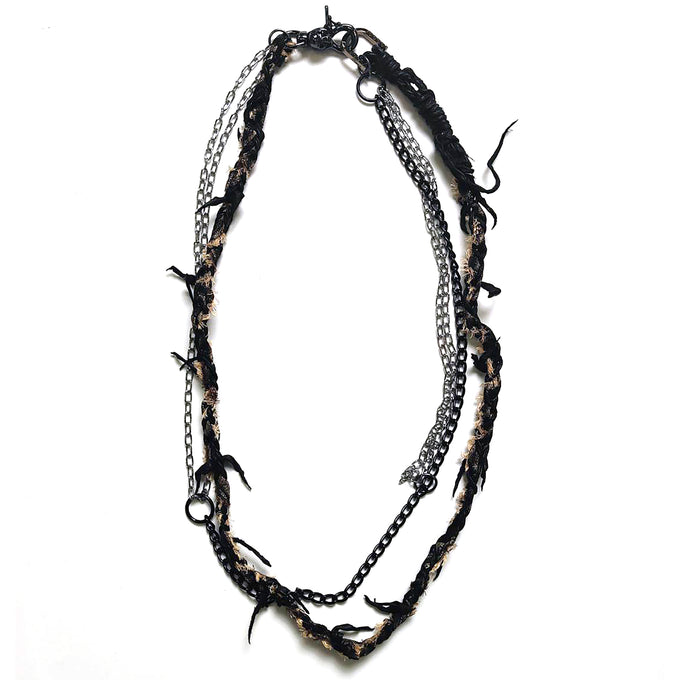 REMAKE LEATHER LEO MIX NECKLACE