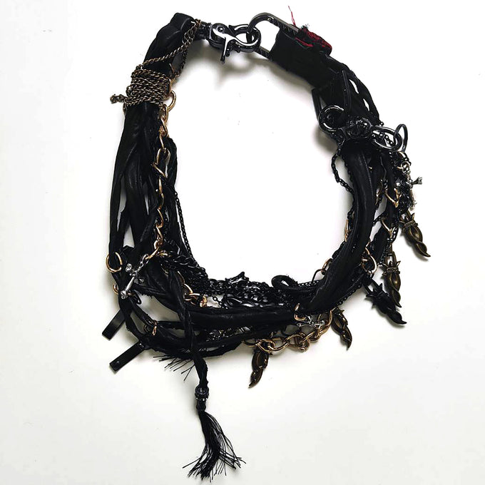 REMAKE MIX MATERIAL NECKLACE