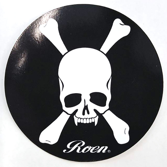 Roen skull logo sticker -black-