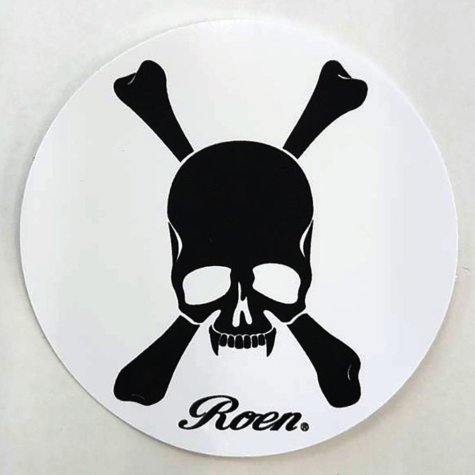 Roen skull logo sticker -white-
