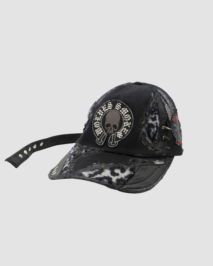 REMAKE LEATHER STRAP LEO BB CAP -SILVER