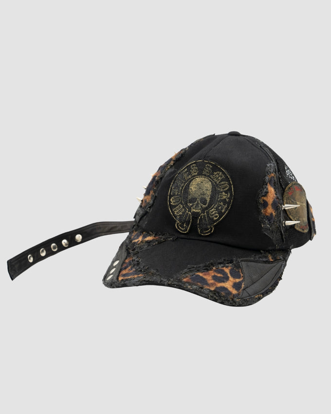 REMAKE LEATHER STRAP LEO BB CAP -GOLD