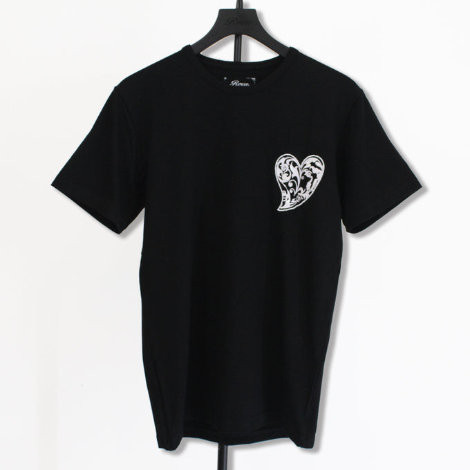 PAISLEY HEART SKULL T