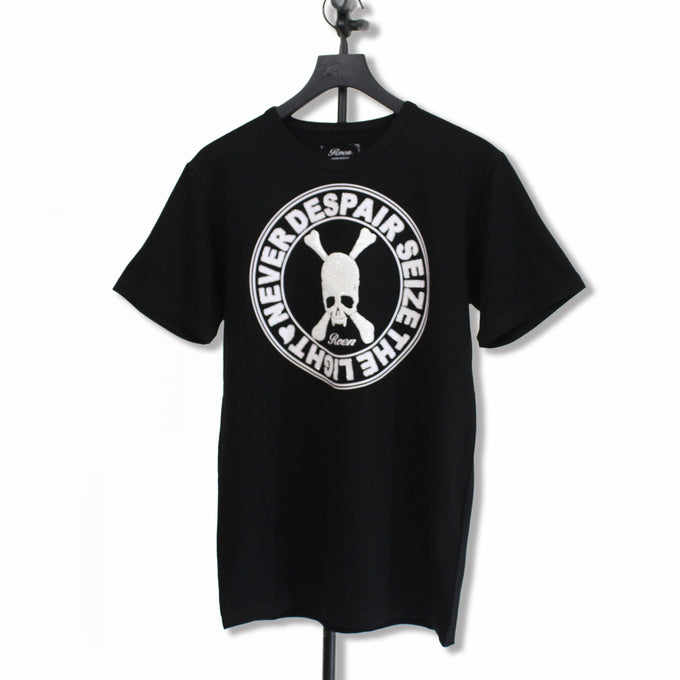 SPANGLE CIRCLE SKULL T
