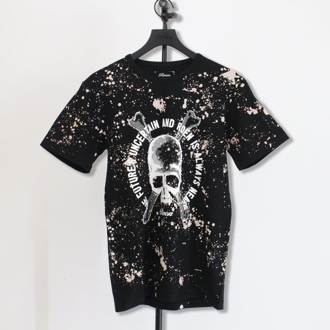 DROPPING CIRCLE SKULL PRINT T